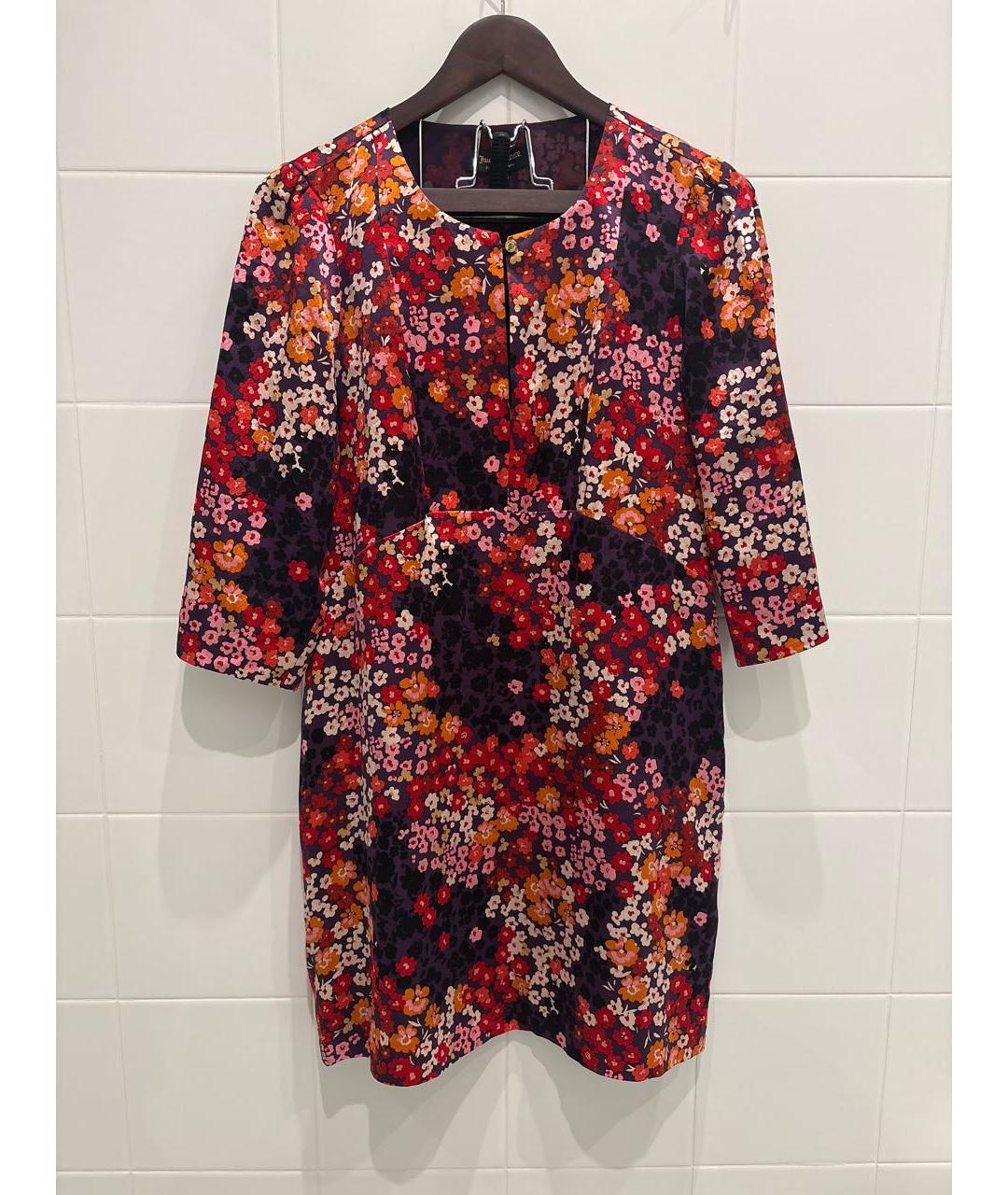 JUICY COUTURE Фиолетовое шелковое повседневное платье, фото 8