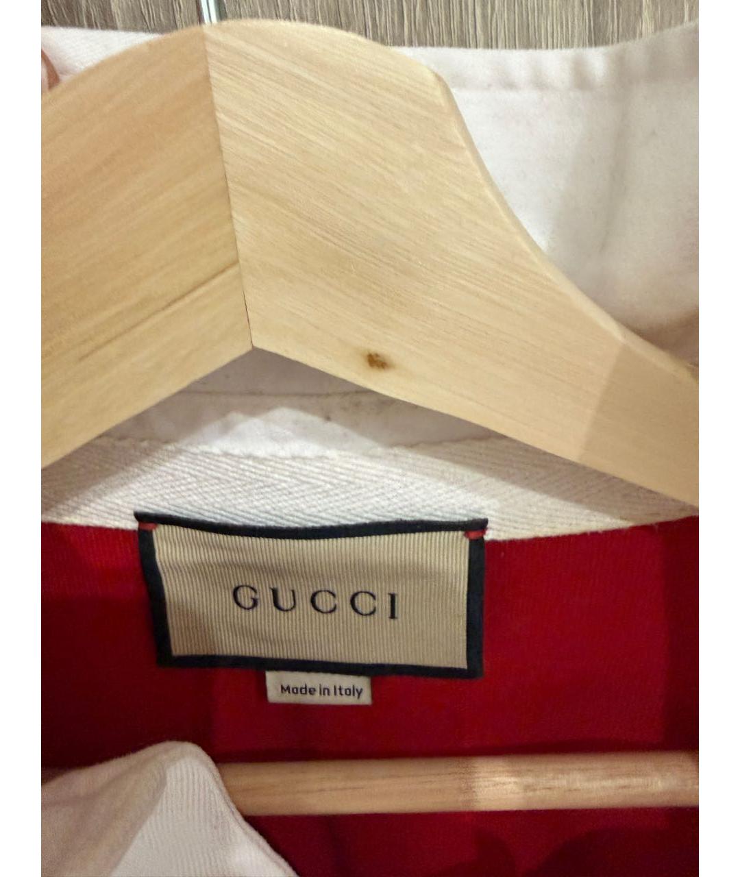 GUCCI Красное хлопковое поло с длинным рукавом, фото 4