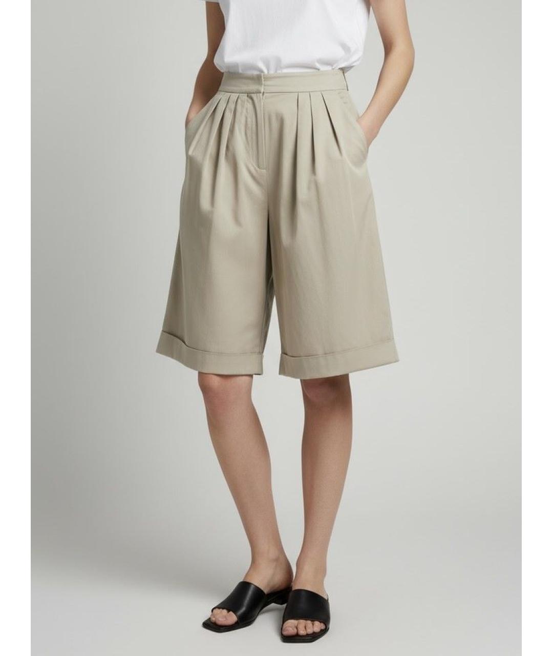 12 STOREEZ Бежевые хлопко-эластановые шорты, фото 6