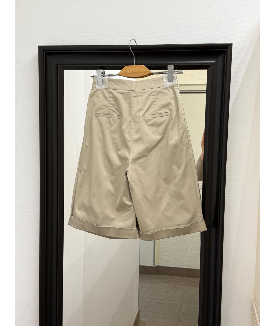 12 STOREEZ Бежевые хлопко-эластановые шорты, фото 2