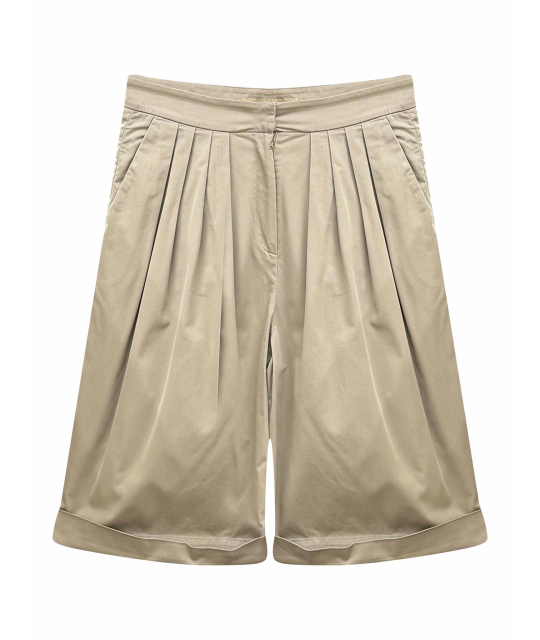 12 STOREEZ Бежевые хлопко-эластановые шорты, фото 1