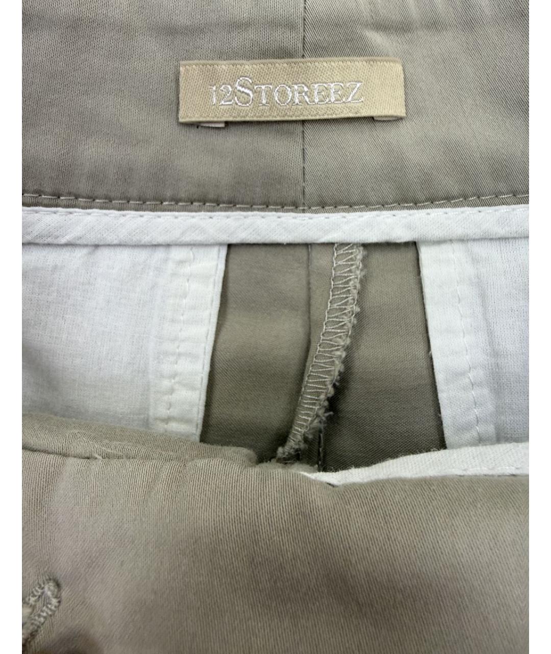 12 STOREEZ Бежевые хлопко-эластановые шорты, фото 3