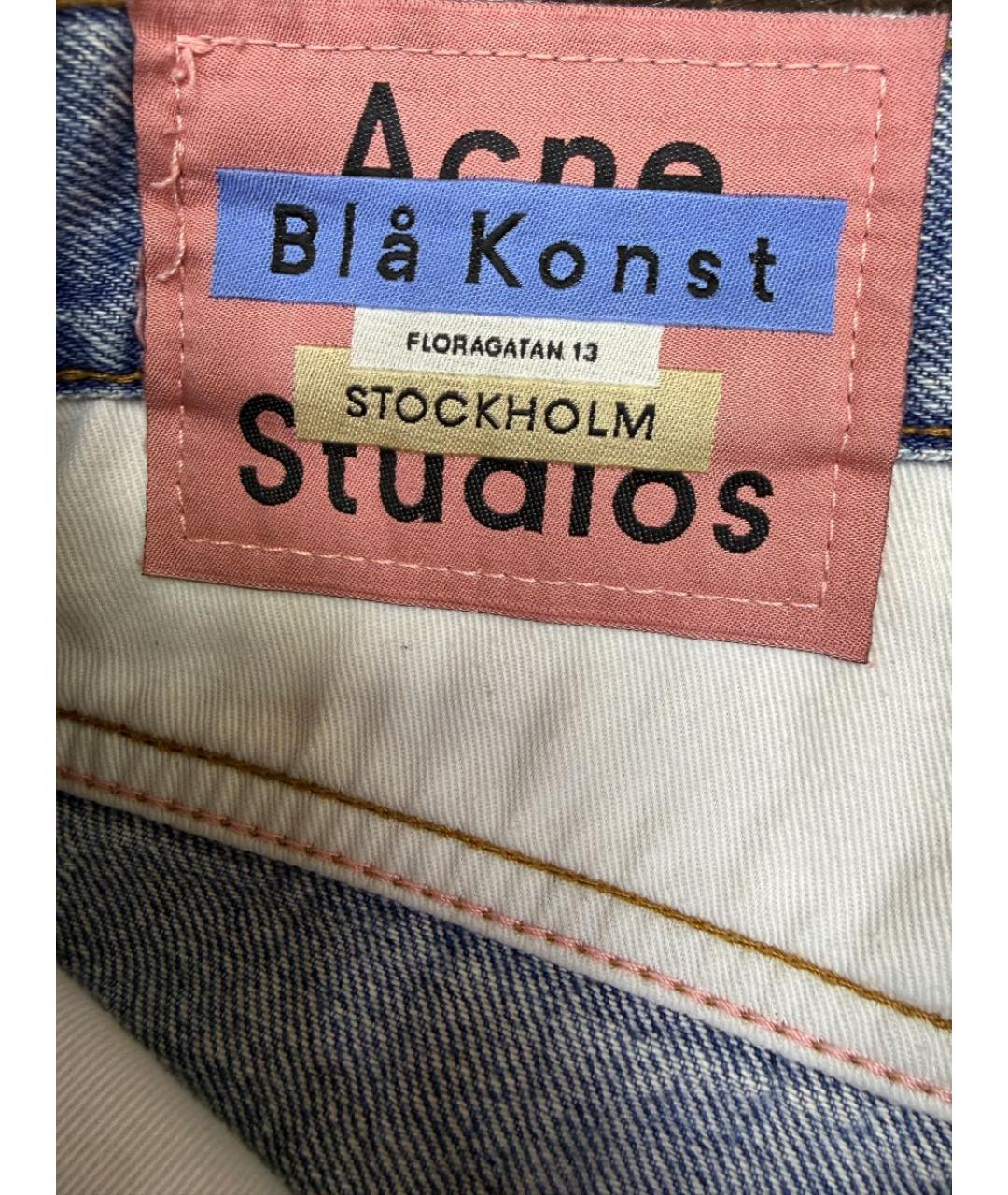 ACNE STUDIOS Голубые хлопковые шорты, фото 3