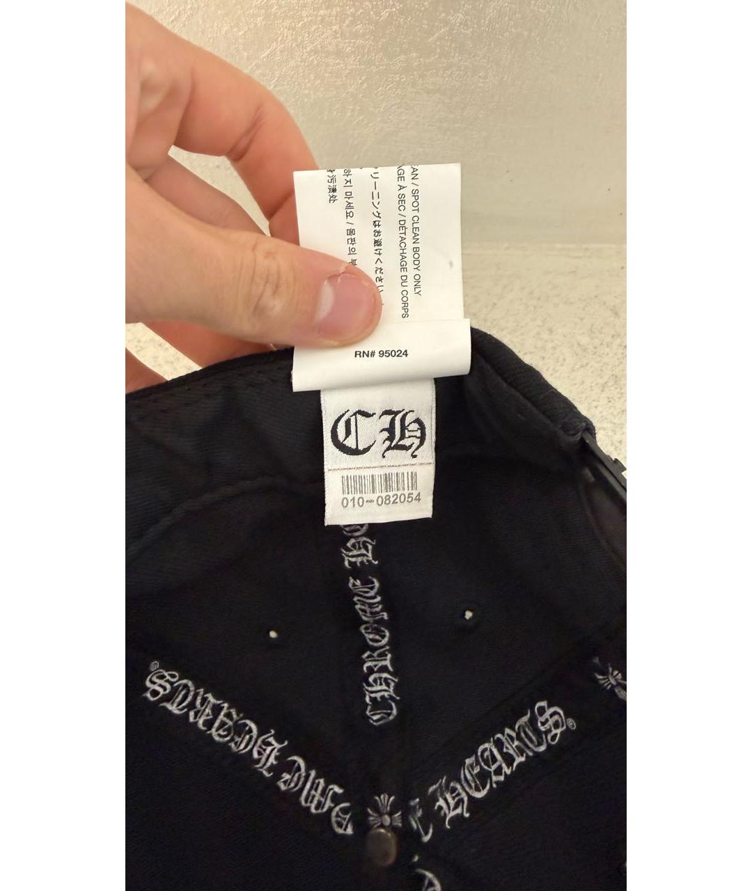 CHROME HEARTS Черная хлопковая кепка/бейсболка, фото 6