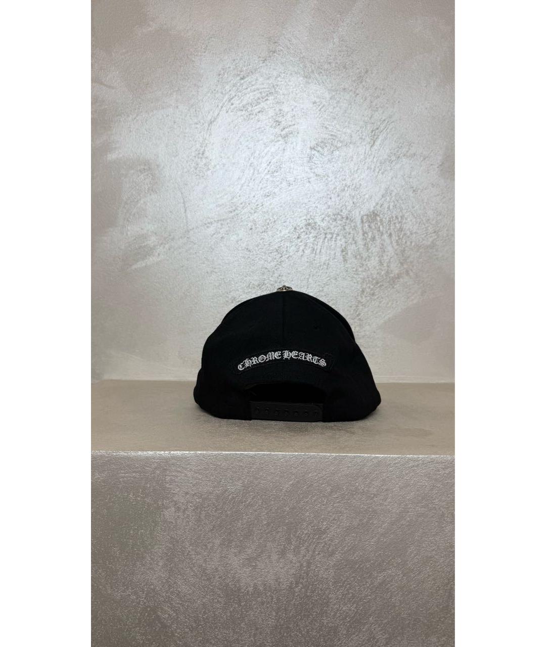 CHROME HEARTS Черная хлопковая кепка/бейсболка, фото 3