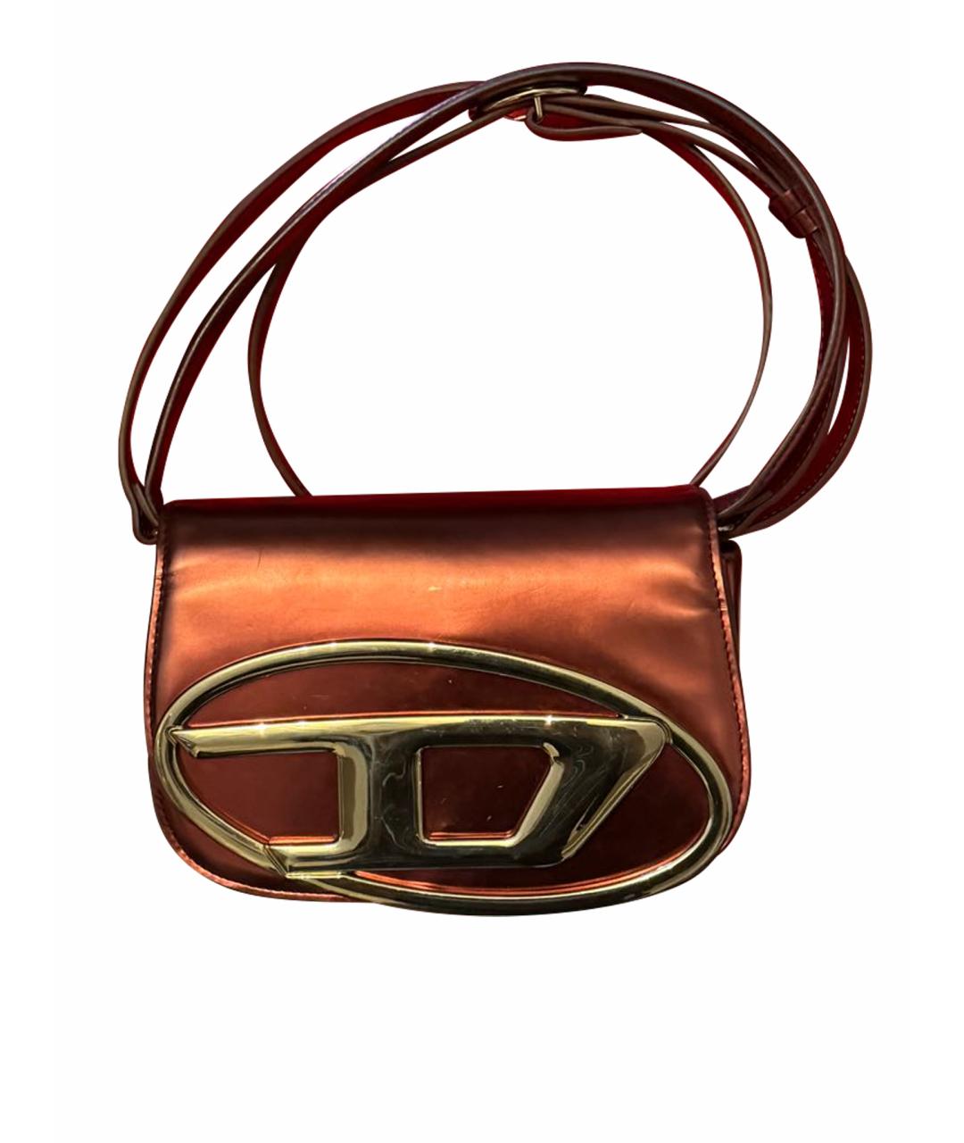 DIESEL Красная кожаная сумка через плечо, фото 5