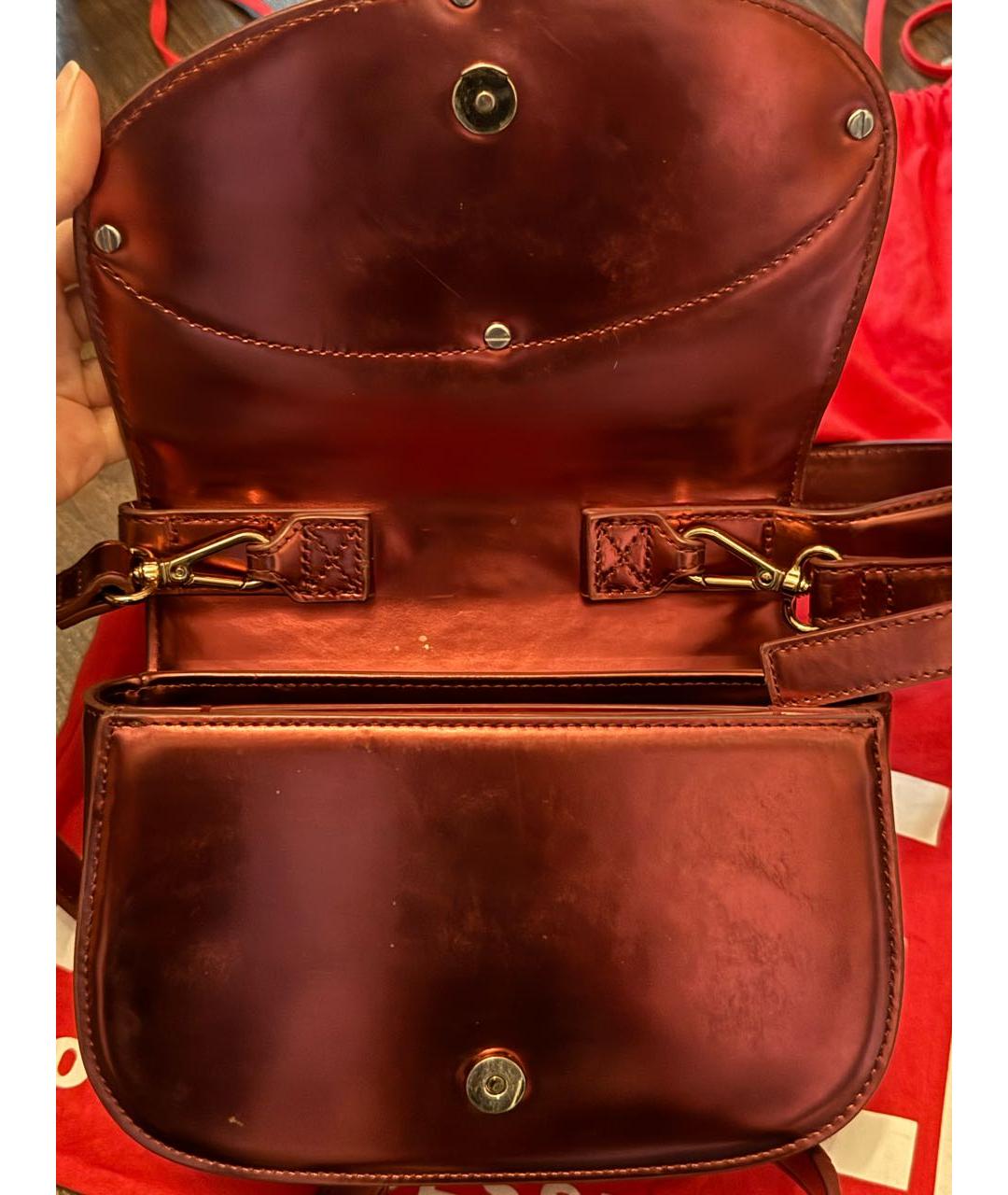 DIESEL Красная кожаная сумка через плечо, фото 4
