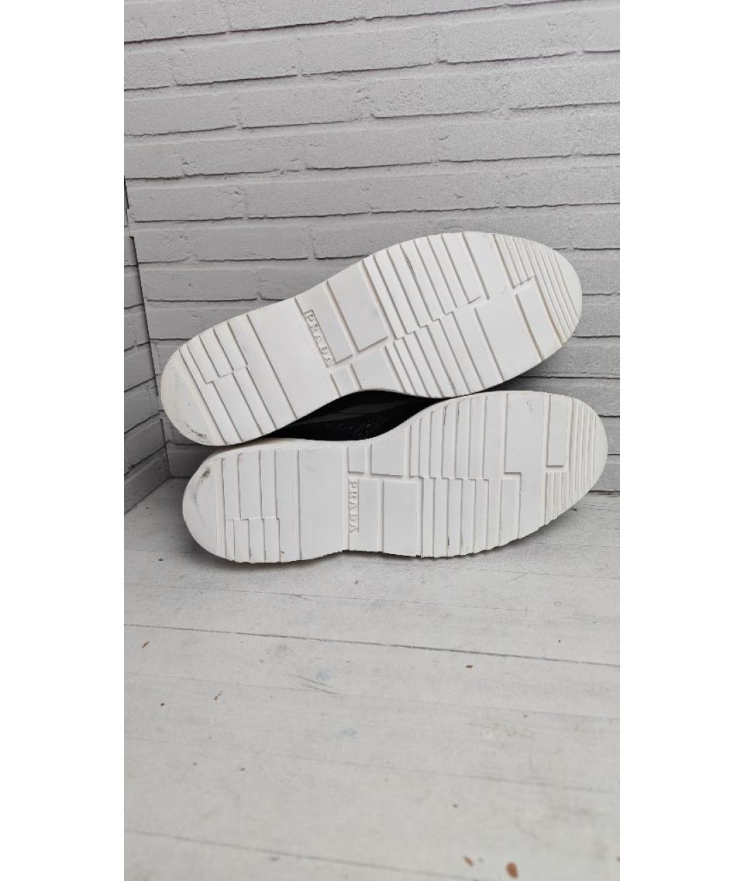 PRADA Черные кожаные лоферы, фото 5