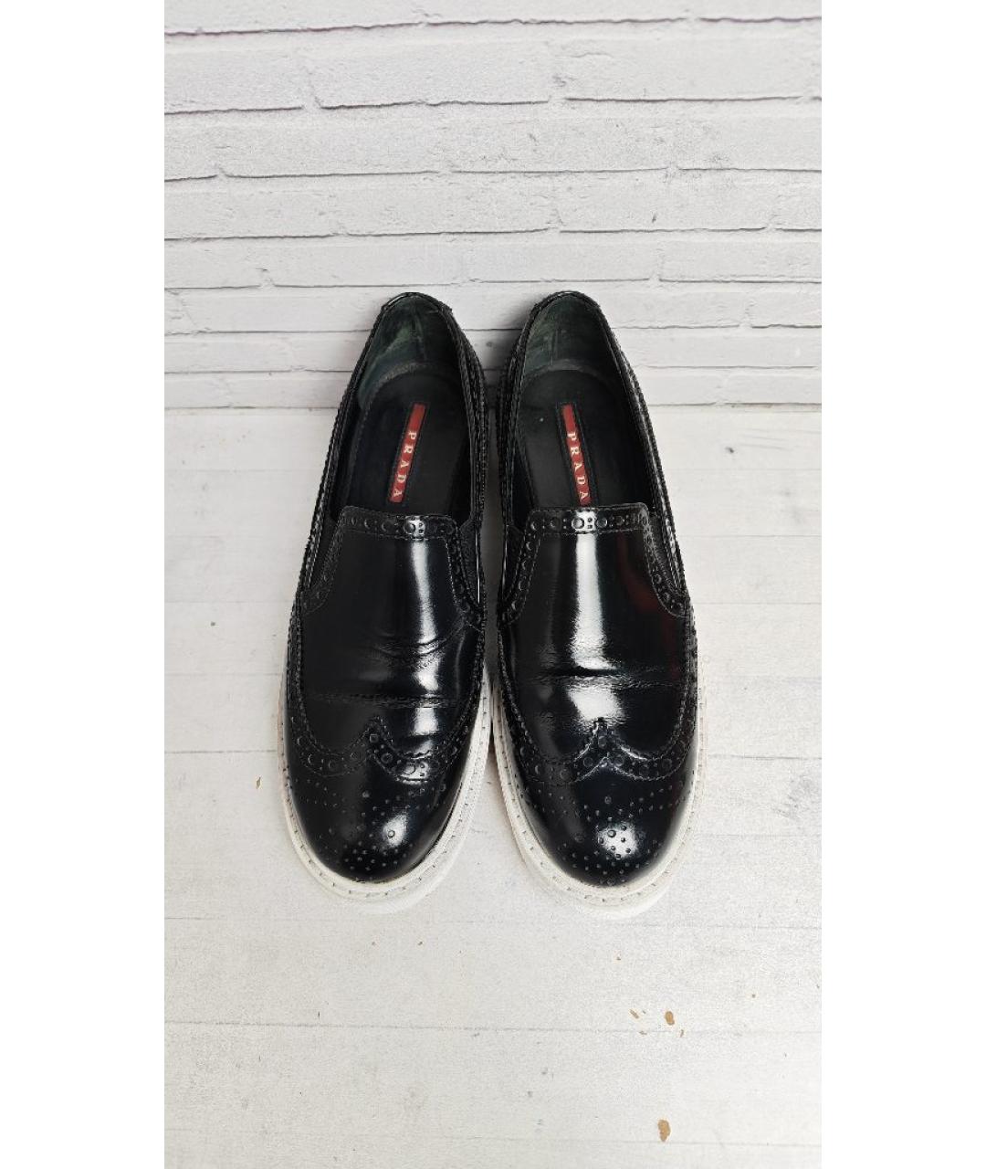 PRADA Черные кожаные лоферы, фото 6