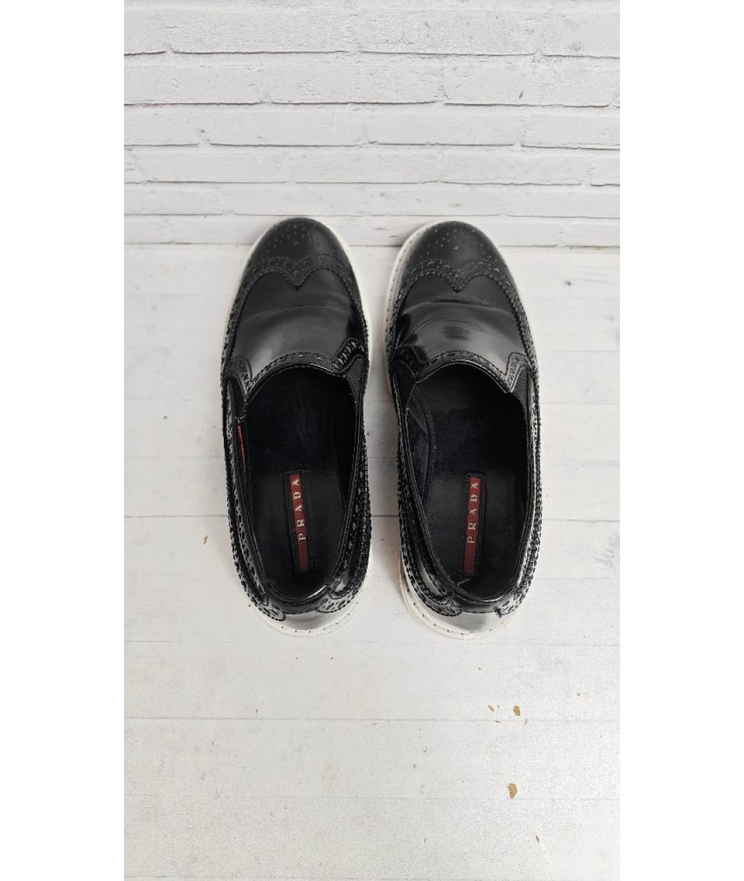 PRADA Черные кожаные лоферы, фото 7