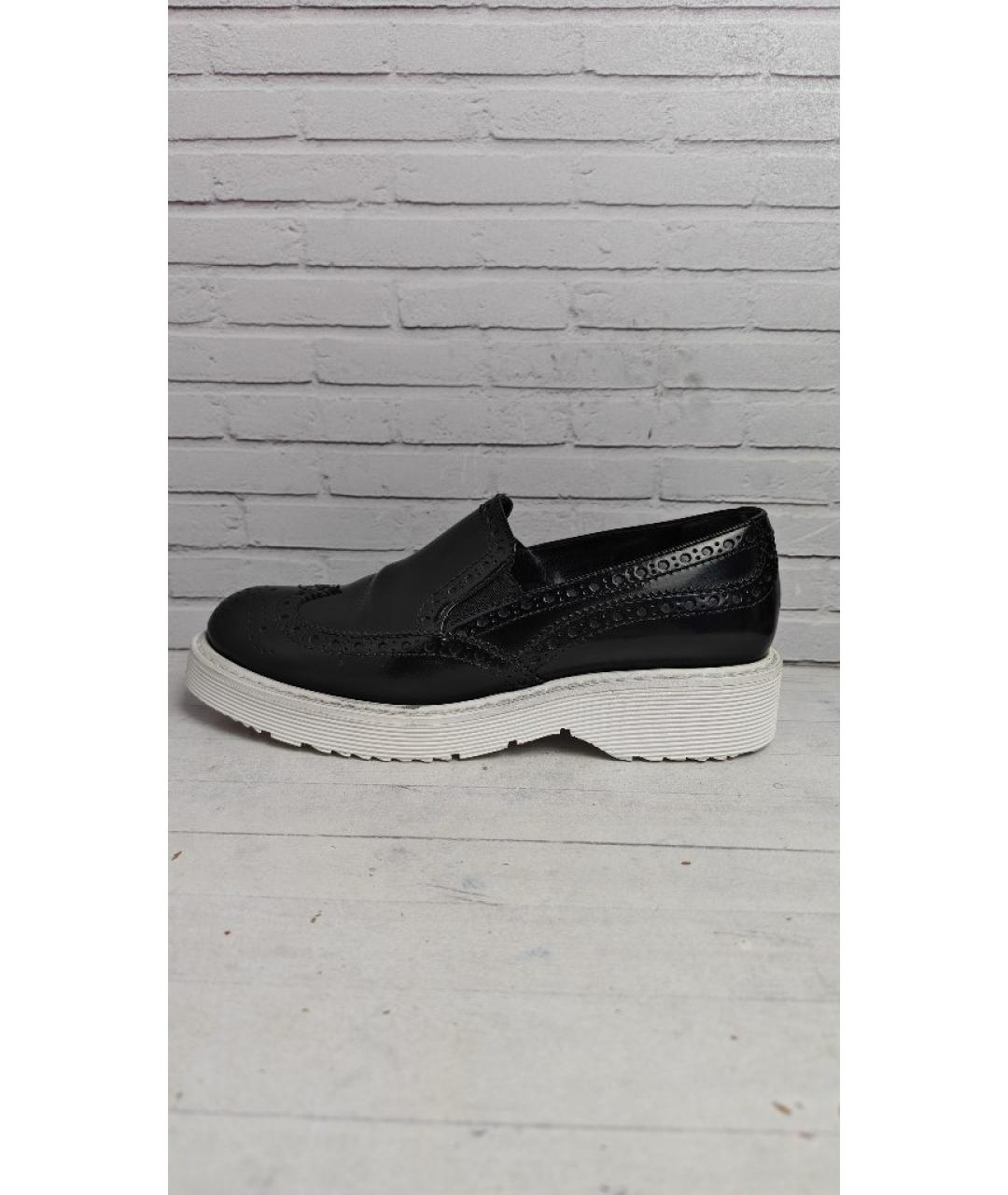 PRADA Черные кожаные лоферы, фото 9