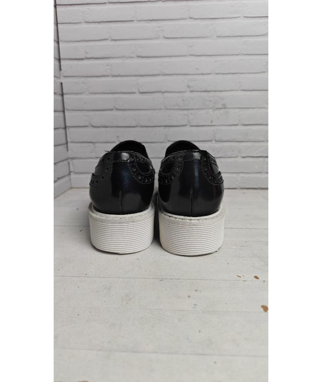 PRADA Черные кожаные лоферы, фото 4