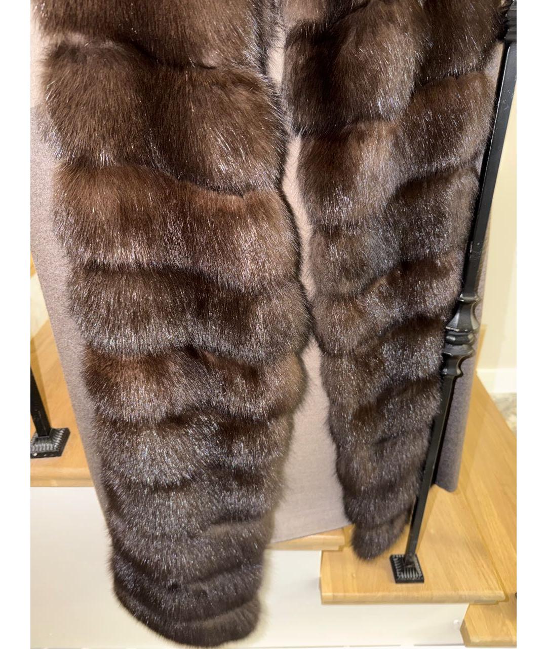 MANZONI 24 Коричневый меховой жилет, фото 4