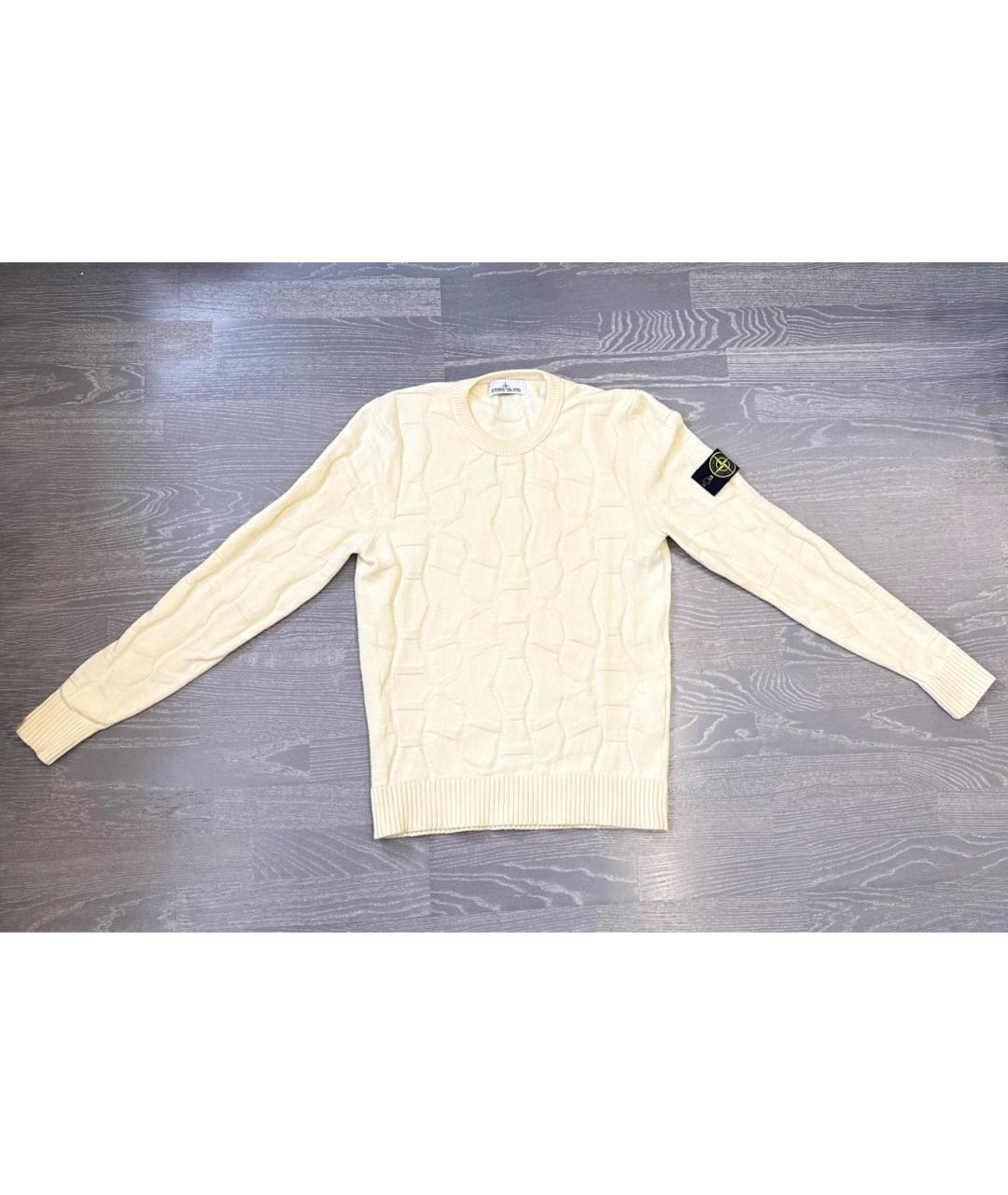 STONE ISLAND Желтый шерстяной джемпер / свитер, фото 2