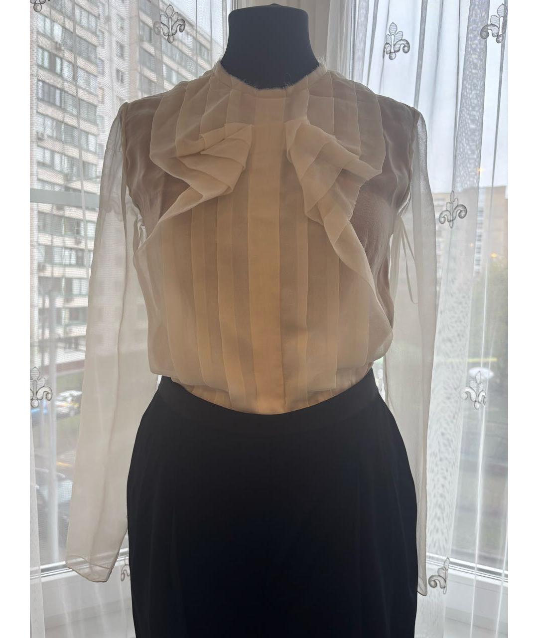 LANVIN Бежевый шелковый комбинезон, фото 9