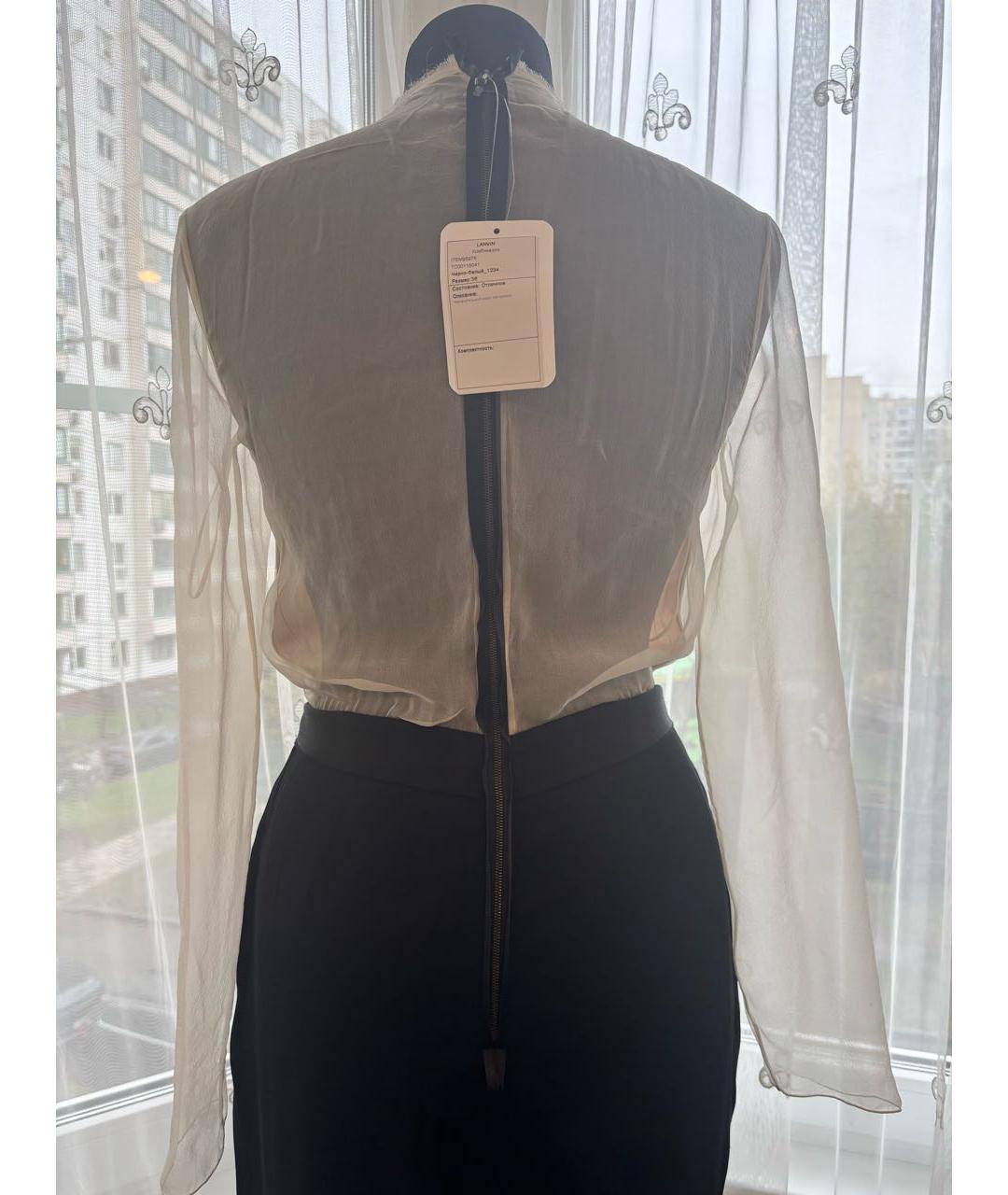 LANVIN Бежевый шелковый комбинезон, фото 4