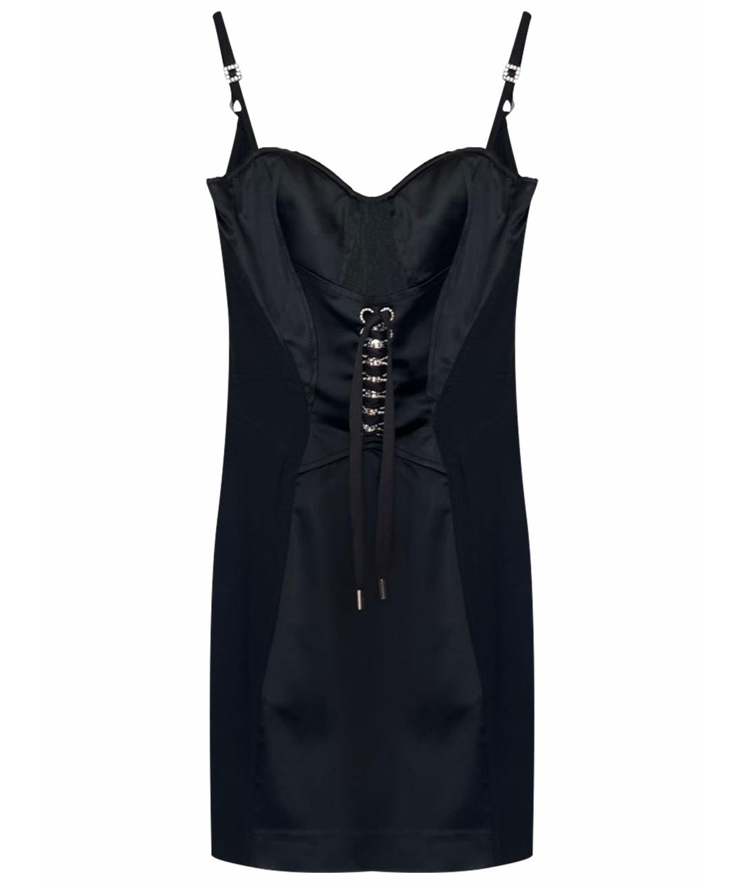 BLUMARINE Черное вискозное коктейльное платье, фото 1