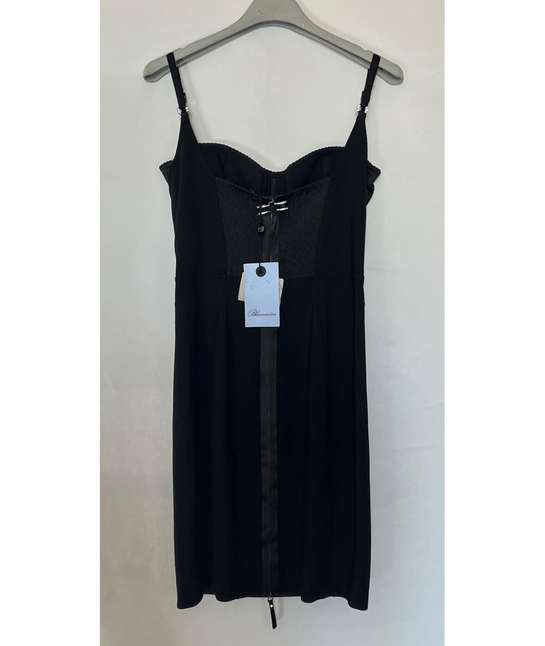 BLUMARINE Черное вискозное коктейльное платье, фото 7