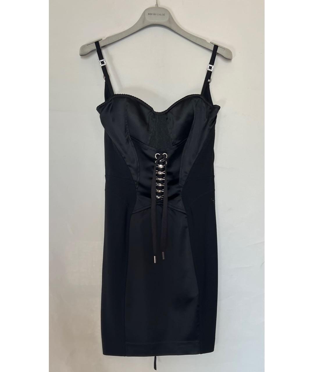 BLUMARINE Черное вискозное коктейльное платье, фото 9