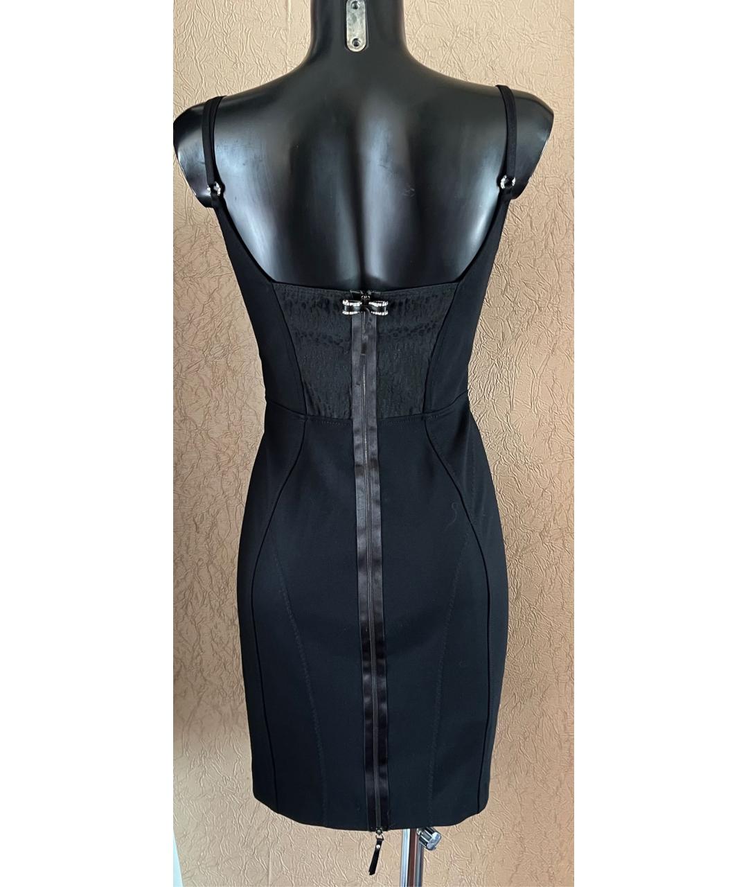 BLUMARINE Черное вискозное коктейльное платье, фото 4