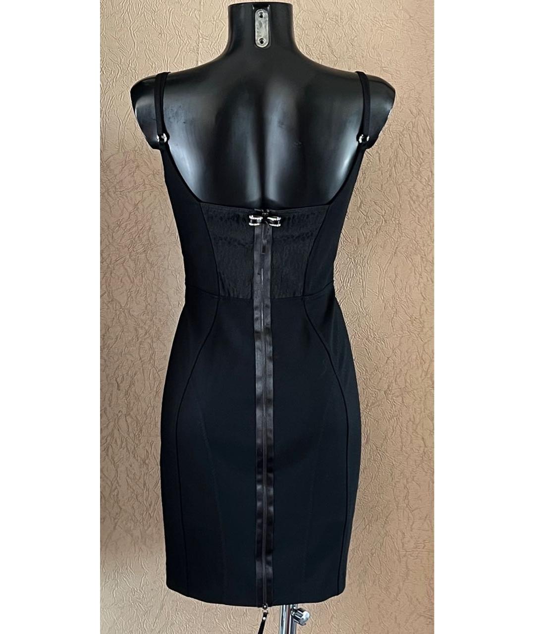 BLUMARINE Черное вискозное коктейльное платье, фото 6