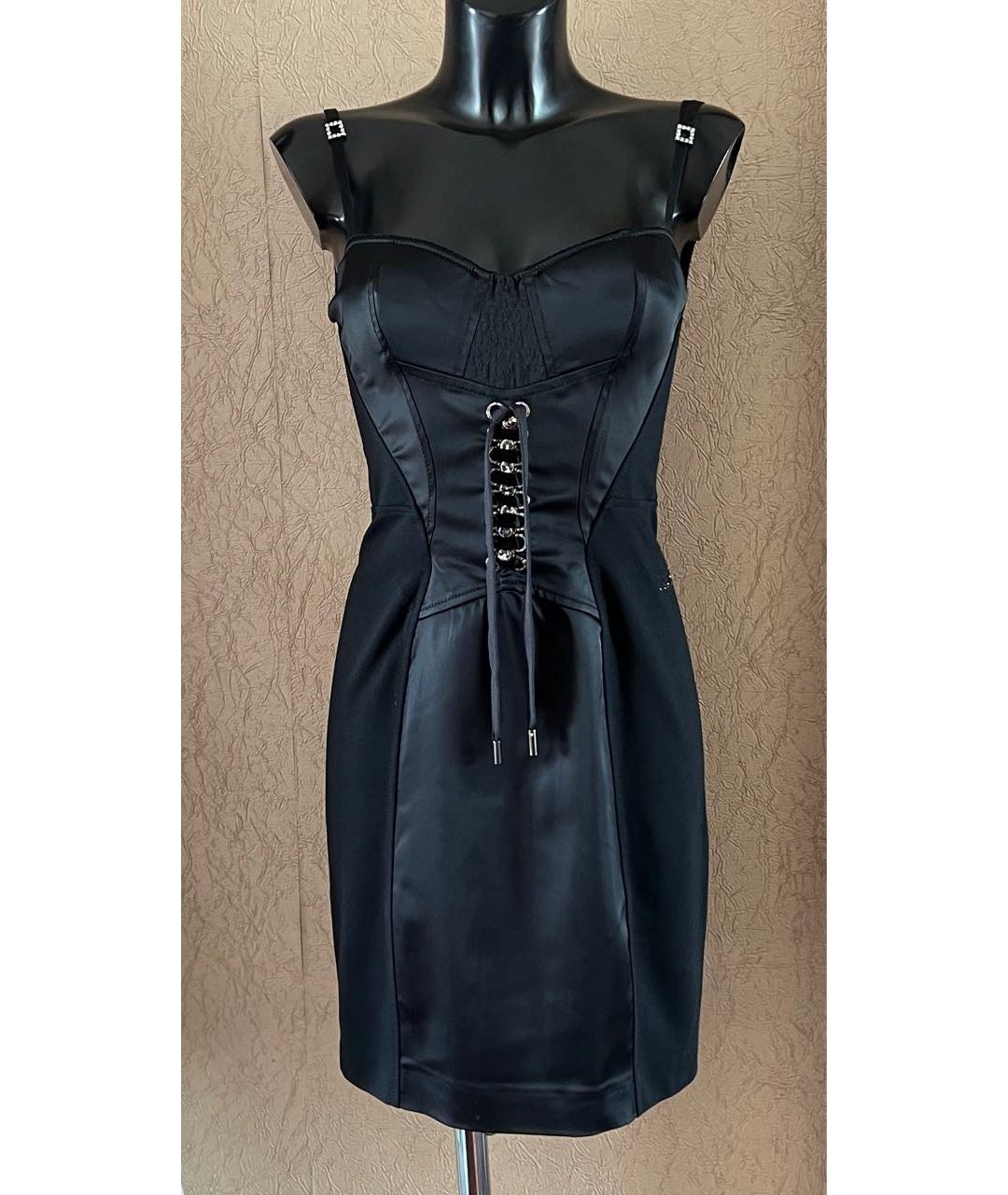 BLUMARINE Черное вискозное коктейльное платье, фото 5