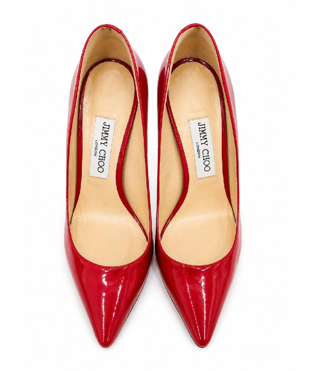 JIMMY CHOO Красные туфли из лакированной кожи, фото 2