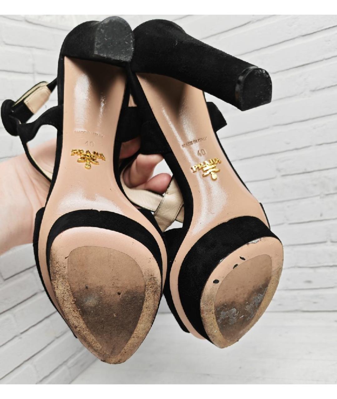 PRADA Черные замшевые туфли, фото 5