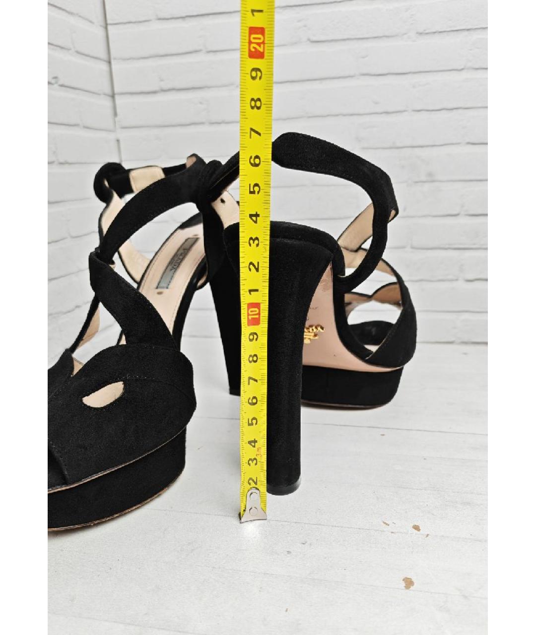 PRADA Черные замшевые туфли, фото 7