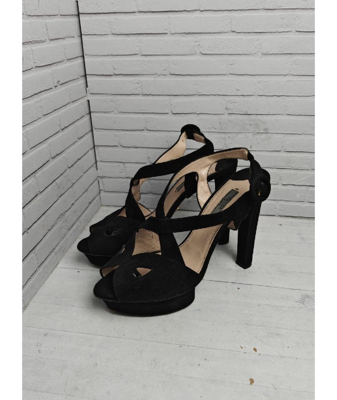 PRADA Черные замшевые туфли, фото 2