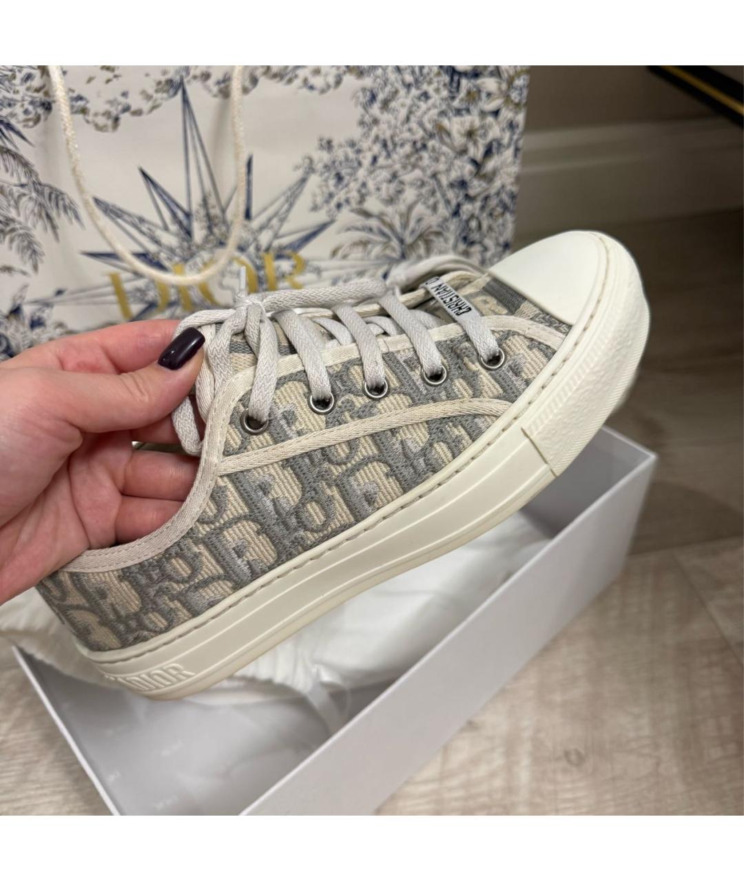 CHRISTIAN DIOR Бежевые кеды, фото 3