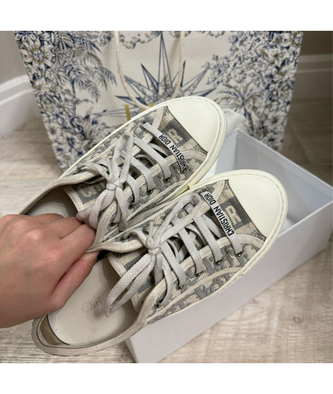 CHRISTIAN DIOR Бежевые кеды, фото 2