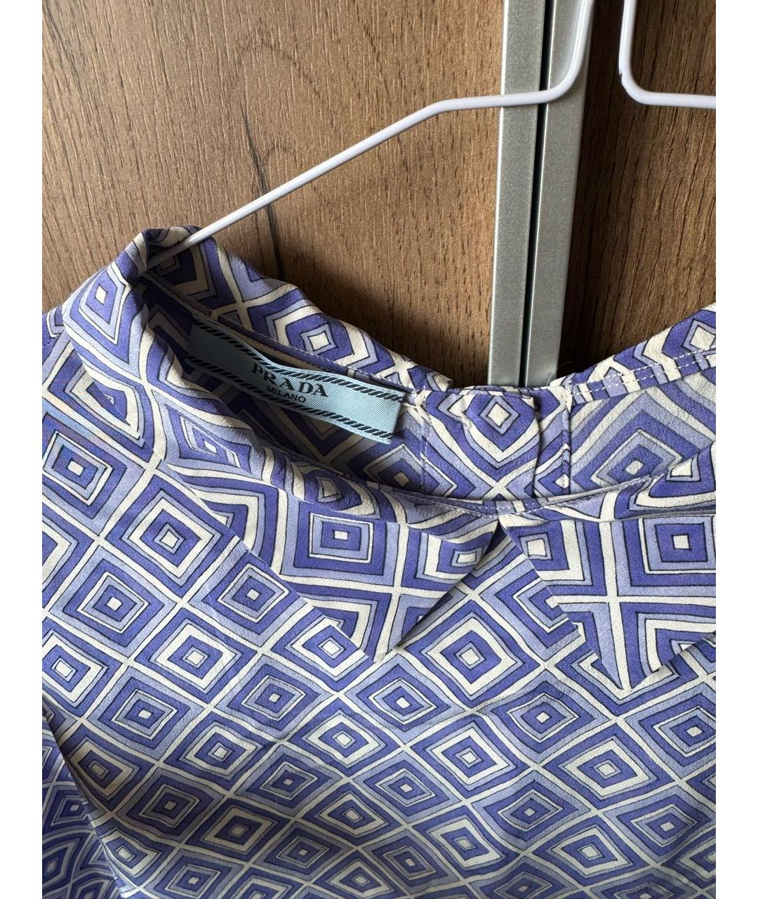 PRADA Фиолетовая шелковая майка, фото 4