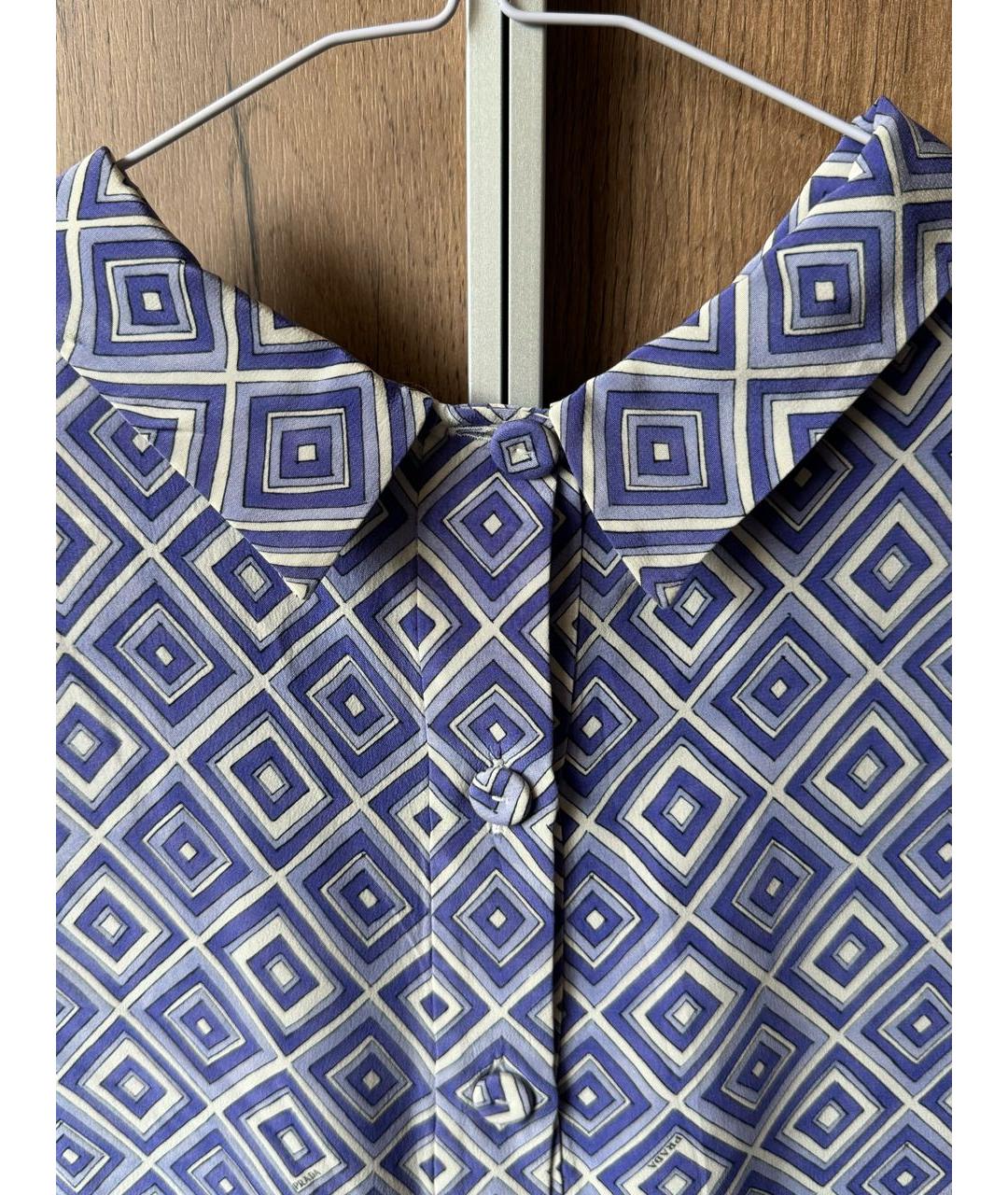 PRADA Фиолетовая шелковая майка, фото 3