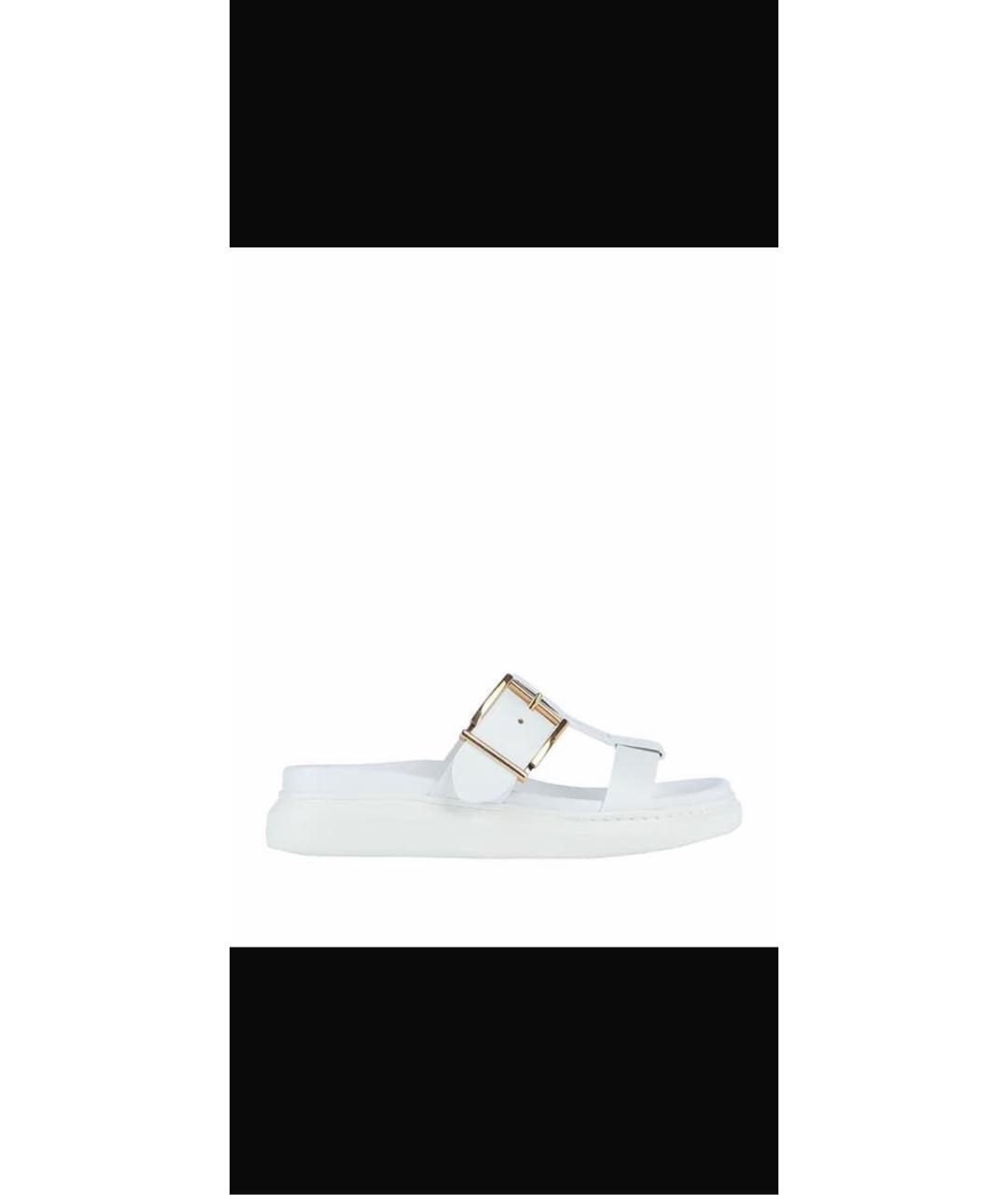 ALEXANDER MCQUEEN Белые кожаные сандалии, фото 7