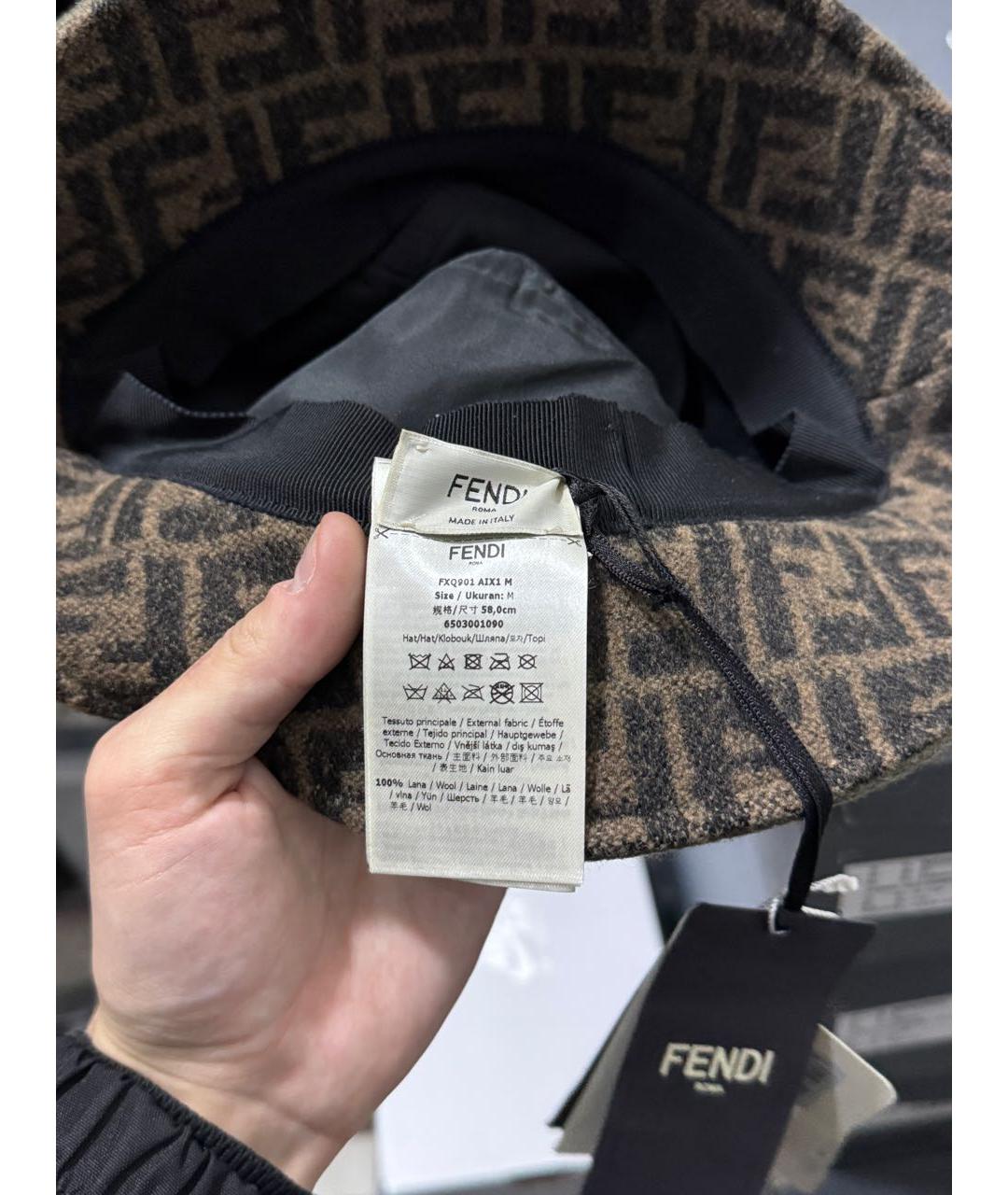 FENDI Коричневая панама, фото 3