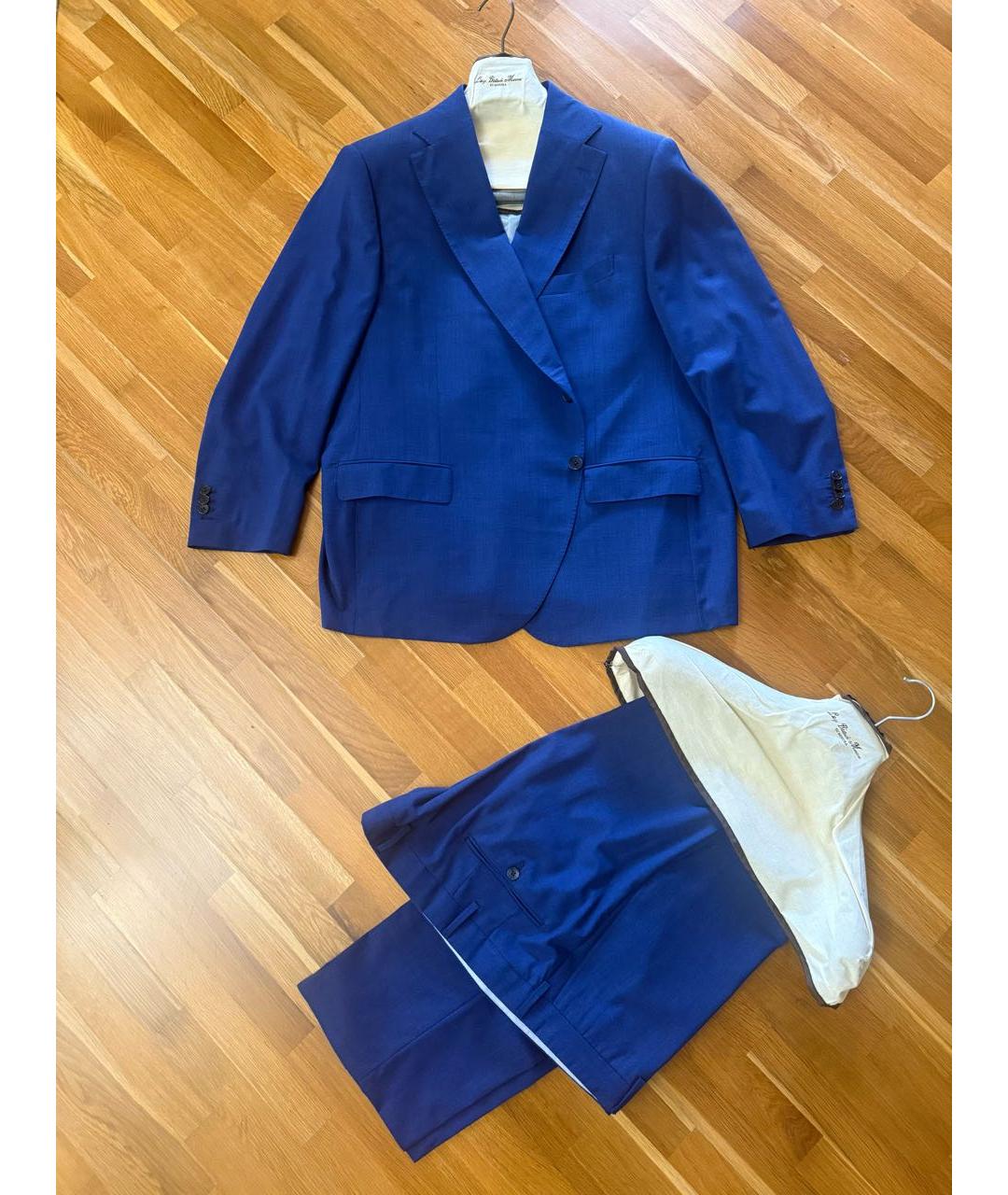 LORO PIANA Темно-синий классический костюм, фото 9