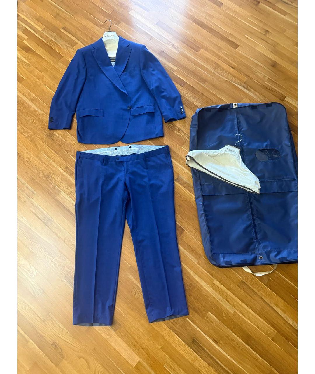 LORO PIANA Темно-синий классический костюм, фото 2