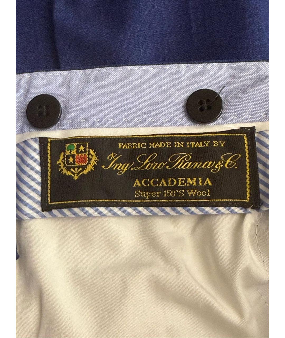 LORO PIANA Темно-синий классический костюм, фото 7