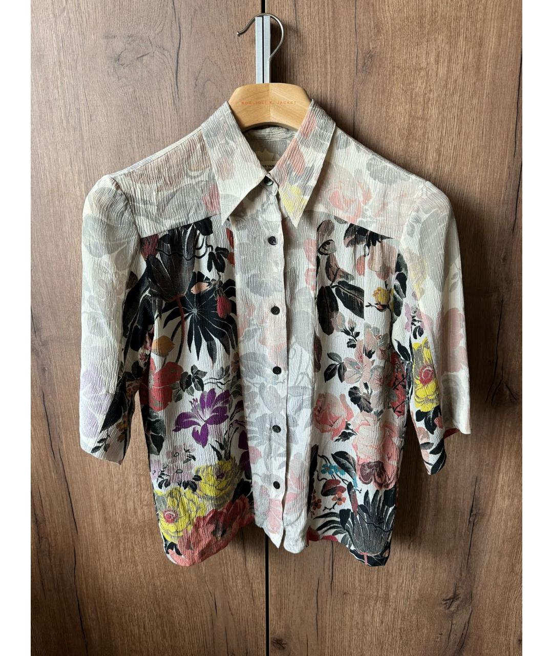 DRIES VAN NOTEN Мульти шелковая рубашка, фото 6