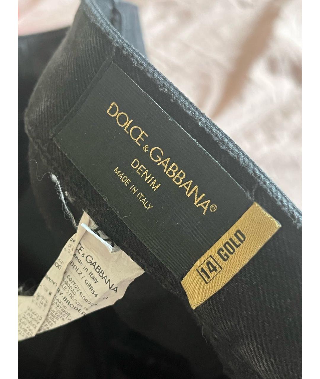 DOLCE&GABBANA Черные хлопковые джинсы скинни, фото 4