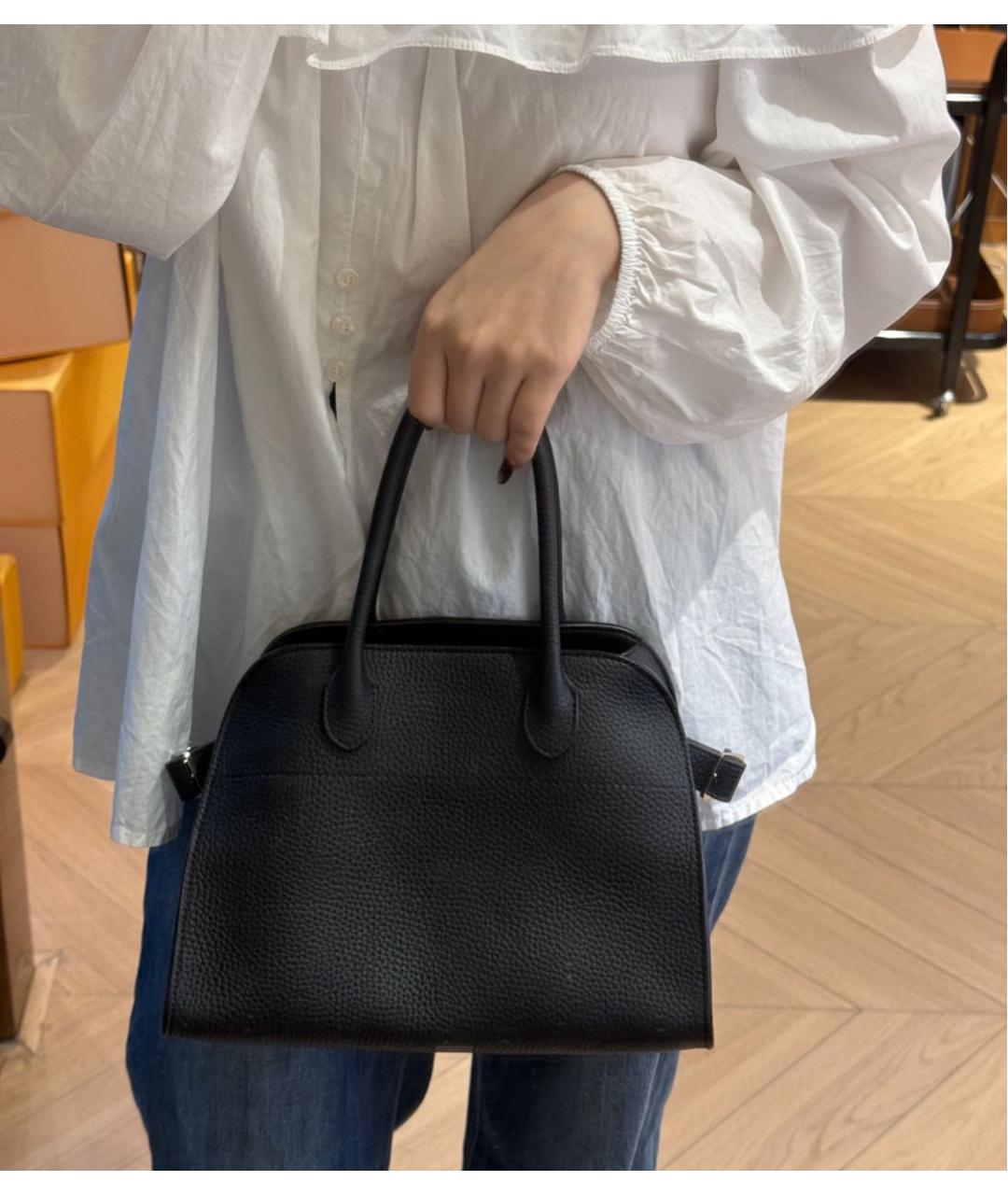 THE ROW Черная кожаная сумка тоут, фото 5