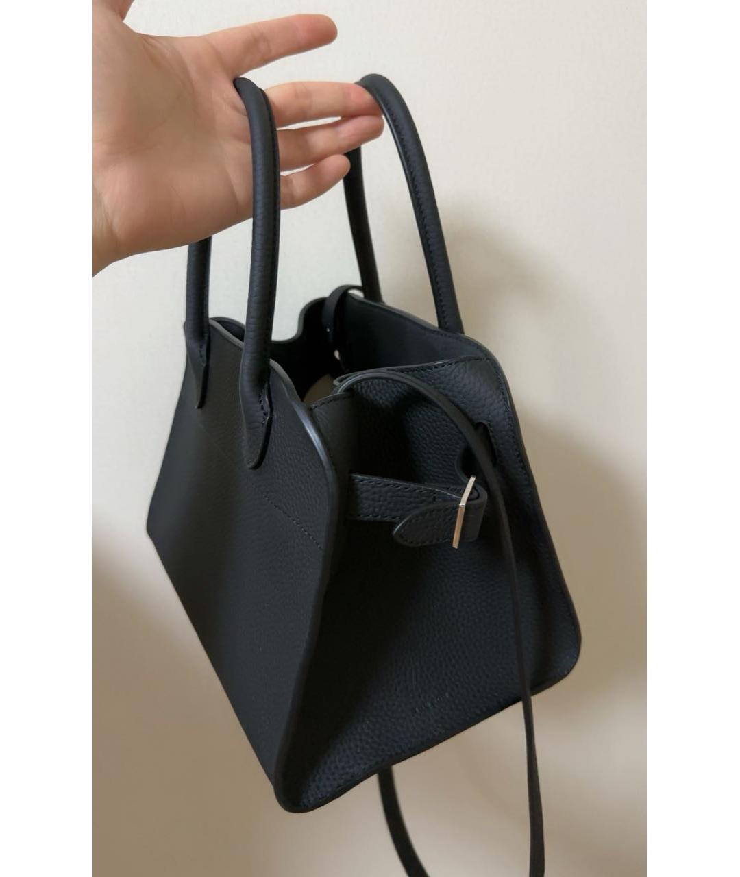 THE ROW Черная кожаная сумка тоут, фото 8