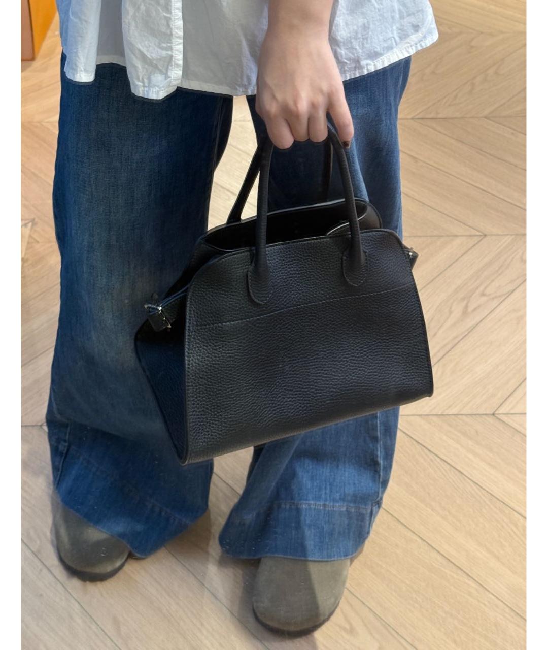 THE ROW Черная кожаная сумка тоут, фото 4