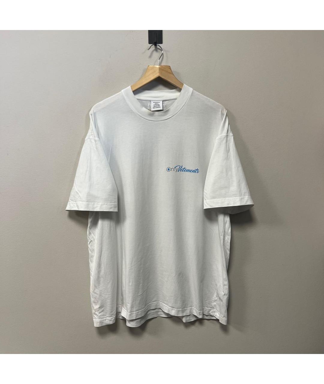 VETEMENTS Белая хлопковая футболка, фото 6