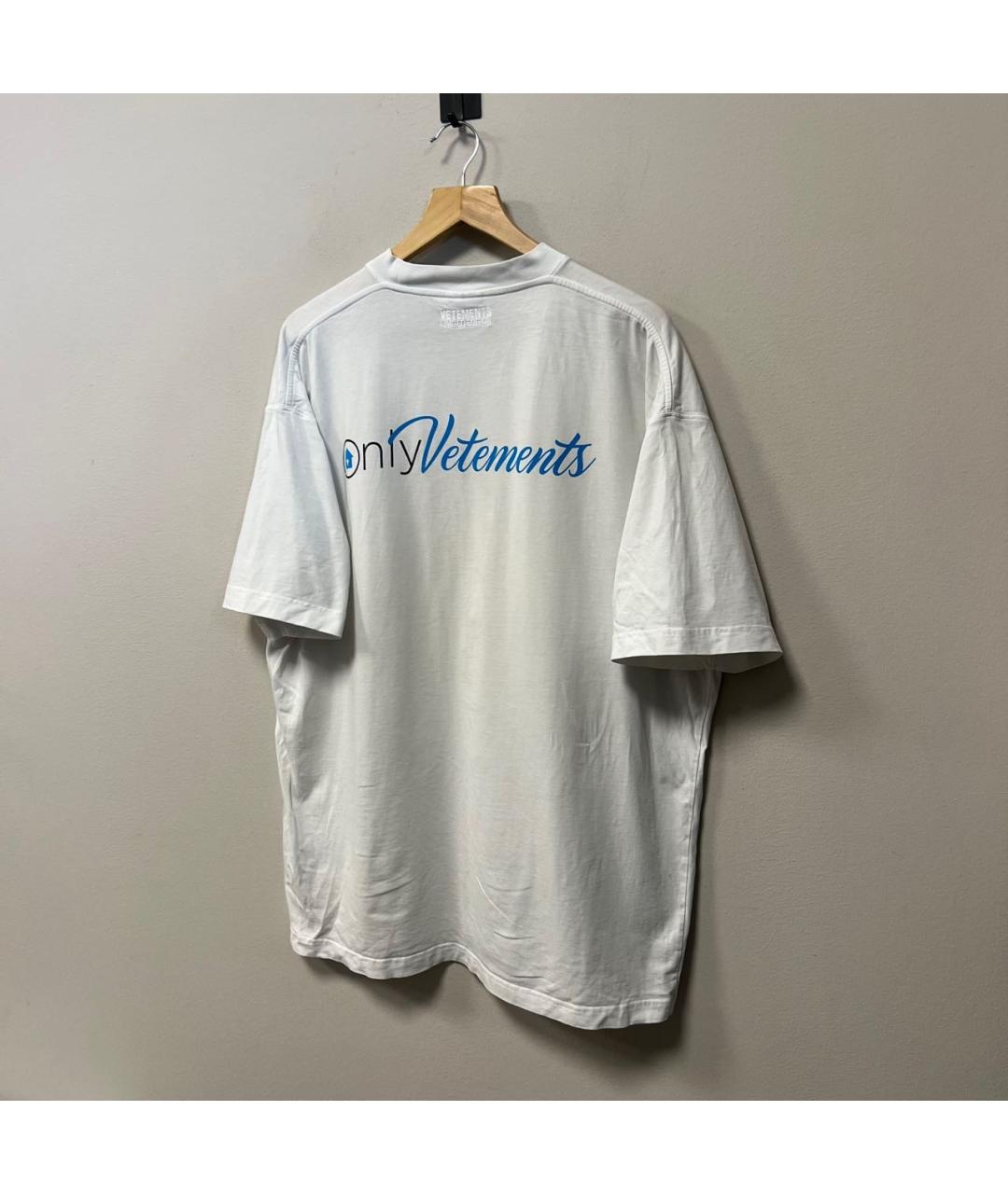 VETEMENTS Белая хлопковая футболка, фото 3