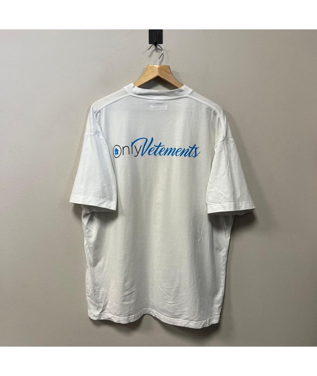 VETEMENTS Белая хлопковая футболка, фото 2