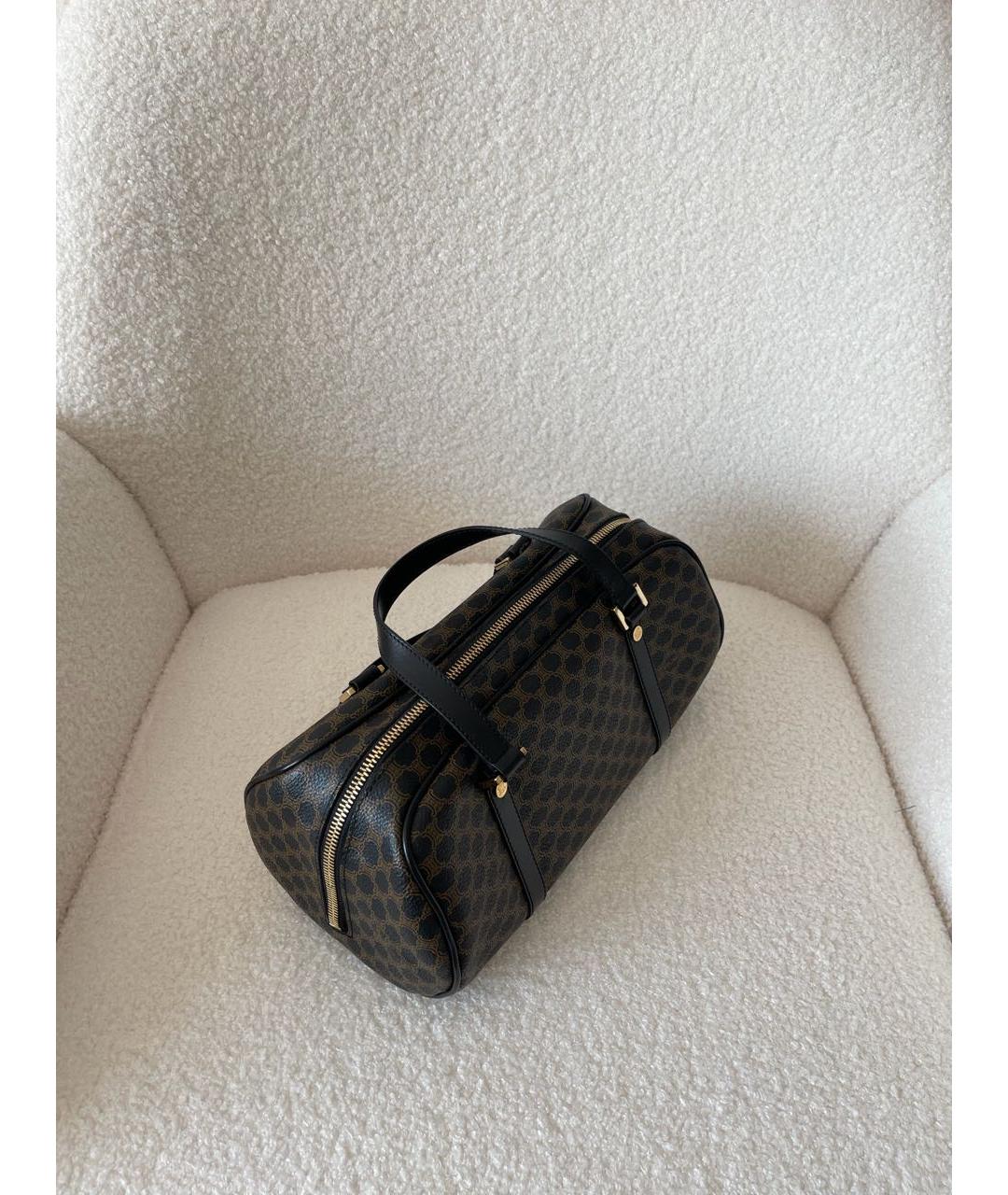 CELINE Коричневая сумка с короткими ручками, фото 5