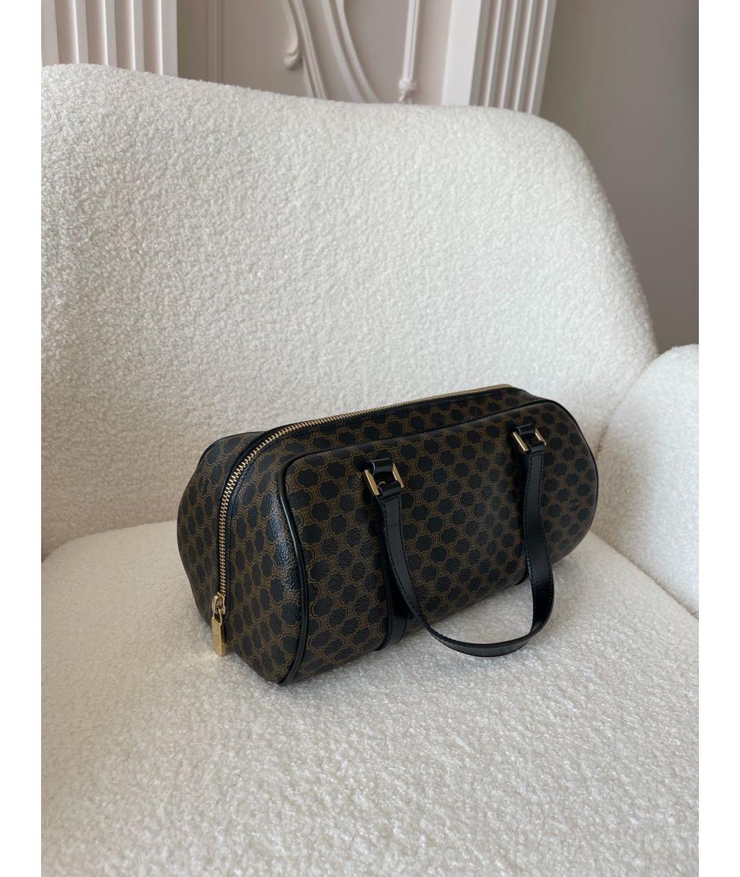 CELINE Коричневая сумка с короткими ручками, фото 6