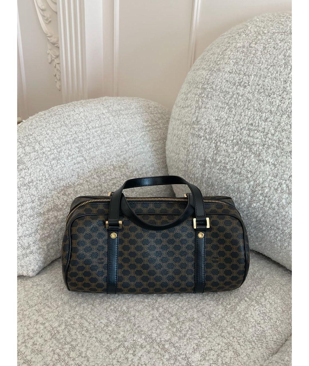 CELINE Коричневая сумка с короткими ручками, фото 9